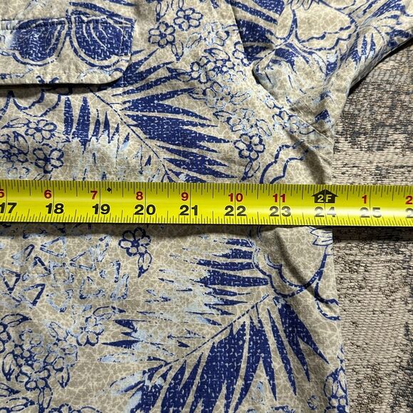 ExOfficio Men Shirt Large Buzz Off Insect Shield Vented Button Floral Hawaiian - Picture 3 of 12